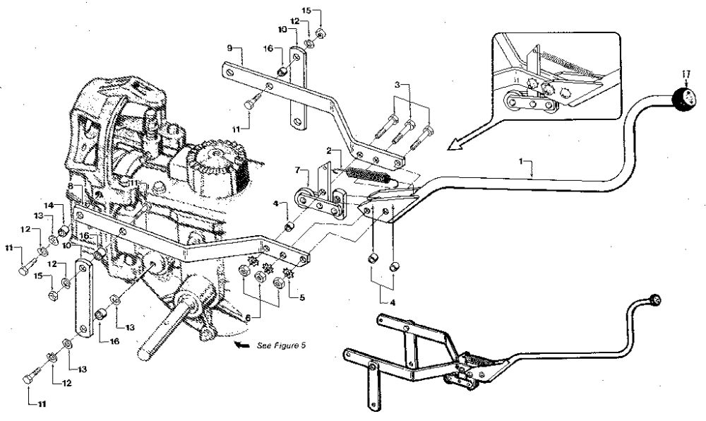 Yoke And Roller Assembly Diagram and Parts List for 857037 AND UP Troy-Bilt Tiller