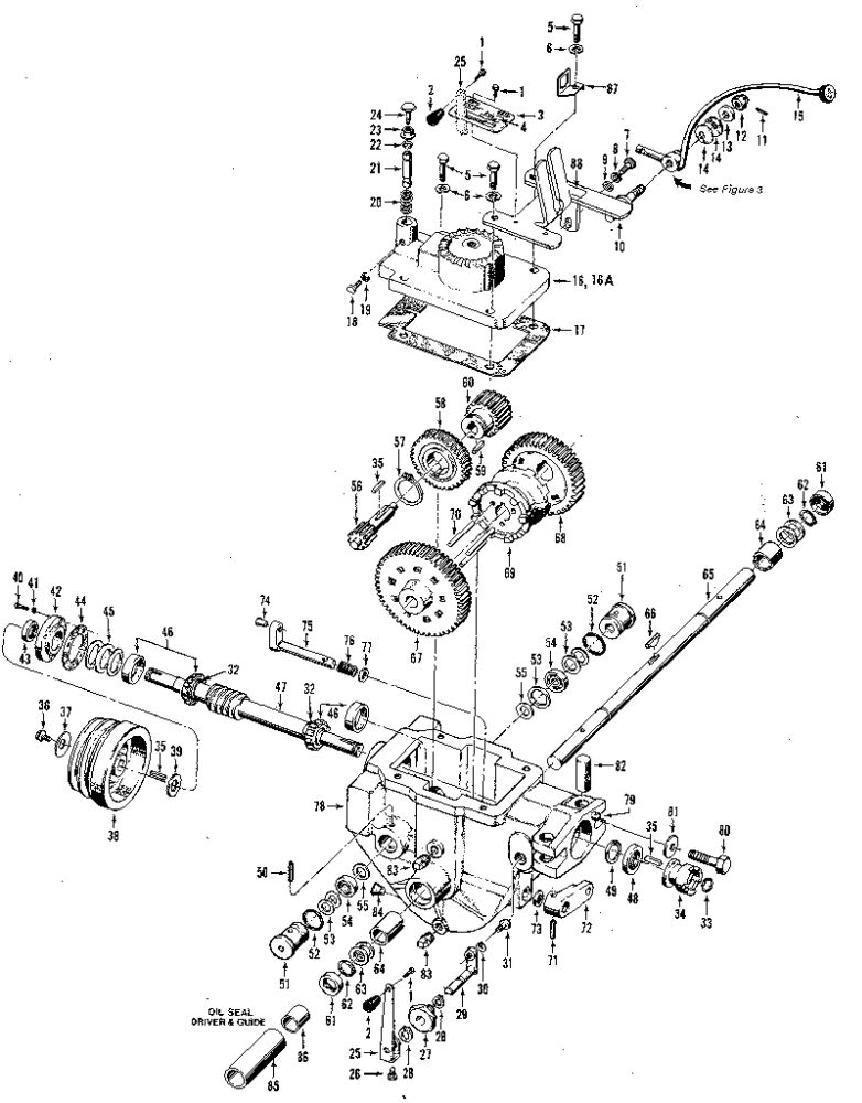 Power Unit Transmission Assemblies Diagram and Parts List for 857037 AND UP Troy-Bilt Tiller