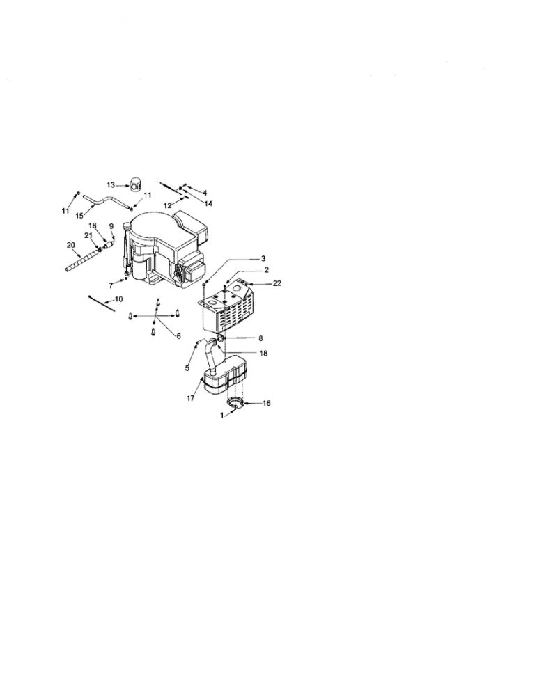 Engine Section 2 Diagram and Parts List for 2003 Troy-Bilt Lawn Mower
