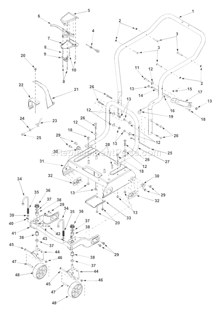 Page C Diagram and Parts List for 2004 Troy-Bilt Chipper Shredder
