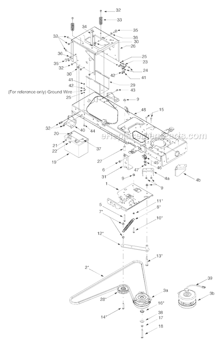 Page G Diagram and Parts List for 14AZ809H063 -2003 Troy-Bilt Lawn Tractor