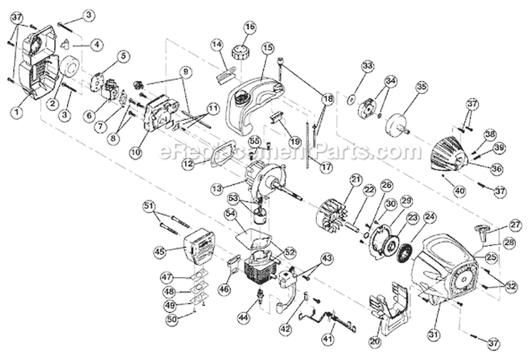 Page B Diagram and Parts List for 41ADT20C711 Troy-Bilt Trimmer