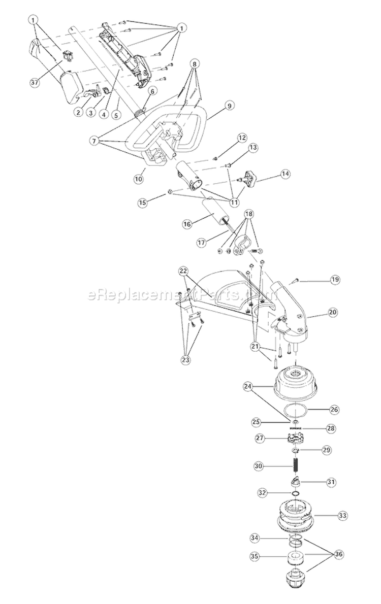 Page A Diagram and Parts List for 41CDT75C063 Troy-Bilt Trimmer