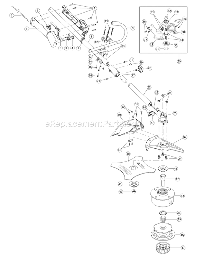 Page A Diagram and Parts List for 41ADT90C966 Troy-Bilt Trimmer