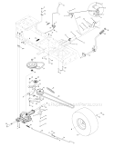 Drive Assembly Diagram and Parts List for Pony -2008 Troy-Bilt Lawn Tractor
