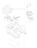Seat And Fender Assembly Diagram and Parts List for Pony -2008 Troy-Bilt Lawn Tractor