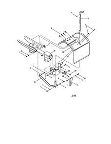 Tine Hood/Transmission Diagram and Parts List for  Troy-Bilt Tiller