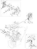 Chute Control 4-Way Diagram and Parts List for 2012 Troy-Bilt Snow Blower
