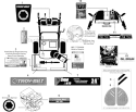 Label Map Diagram and Parts List for 2012 Troy-Bilt Snow Blower