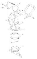 Chute Diagram and Parts List for 2005 Troy-Bilt Snow Blower