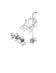 Depth Regulator/Tine Hood Diagram and Parts List for 2003 Troy-Bilt Tiller