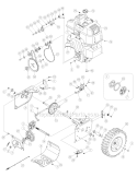 General Assembly Diagram and Parts List for 2005 Troy-Bilt Snow Blower
