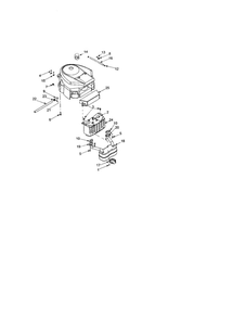 Engine Section 1 Diagram and Parts List for 2003 Troy-Bilt Lawn Mower