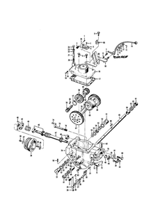 Power Unit Transmission Diagram and Parts List for 2003 Troy-Bilt Tiller