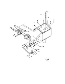 Tine Hood/Drag Bar Diagram and Parts List for 2001 Troy-Bilt Tiller