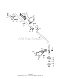 General Assembly Diagram and Parts List for 41ADT22C966 Troy-Bilt Trimmer