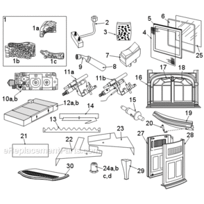Part Location Diagram of 57897K Majestic Small Lava Rock Package