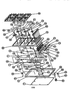 Main Top Section Diagram and Parts List for VGSU160  Viking Cooktop