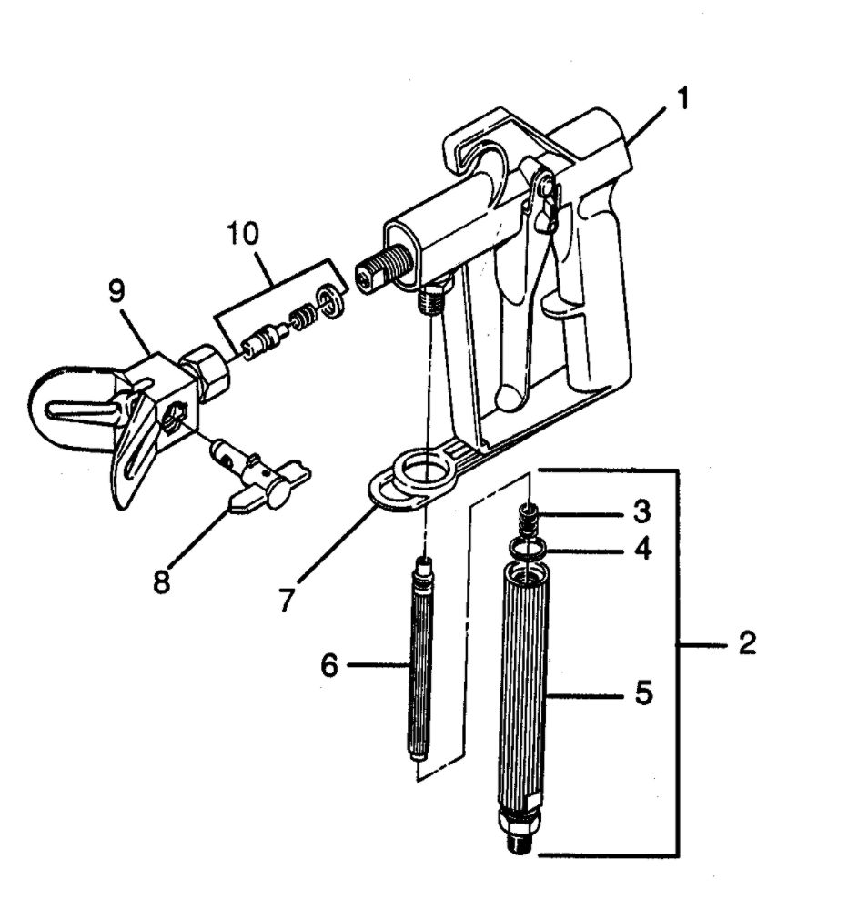 G-06 Spray Gun Diagram and Parts List for  Wagner Paint Sprayer