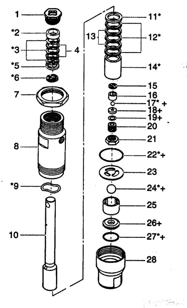 Fluid Section Assembly Diagram and Parts List for  Wagner Paint Sprayer