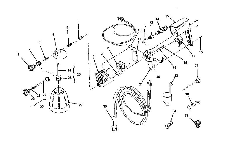 Replacement Parts Diagram and Parts List for  Wagner Paint Sprayer