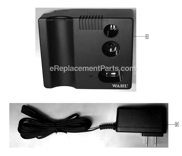 Page B Diagram and Parts List for  Wahl Clipper Trimmer