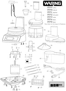 Part Location Diagram of 016673 Waring Name Plate