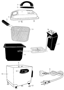 Part Location Diagram of 030273 Waring Screw 4 Required 2 per Handle