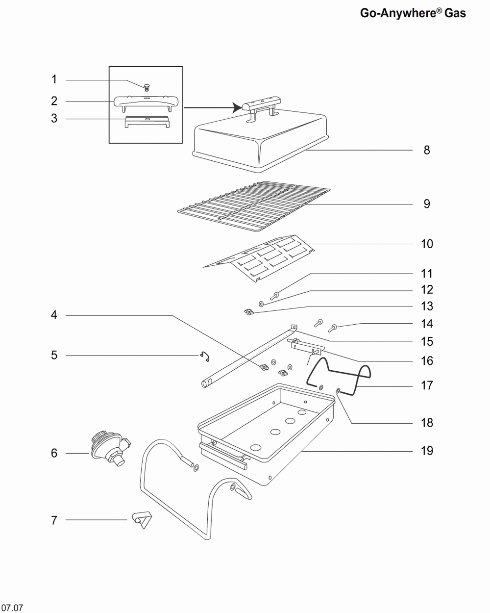 Diagram Diagram and Parts List for  Weber Grill