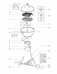 Part Location Diagram of 63027 Weber Thermometer Bezel