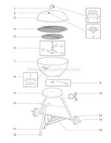 Part Location Diagram of 90993 Weber One-touch Cleaning Kit