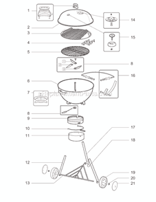 Part Location Diagram of 80677 Weber Front Leg