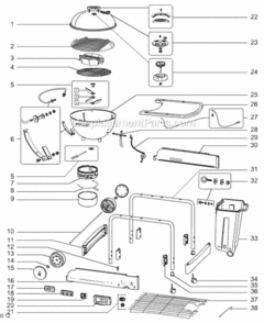 Part Location Diagram of 58405 Weber Assembly Guide