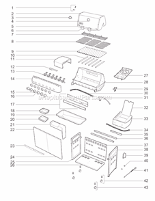 Page A Diagram and Parts List for 2008 Weber Grill