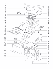 Page A Diagram and Parts List for 2007 Weber Grill
