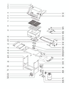 Part Location Diagram of 85897 Weber Bottom tray