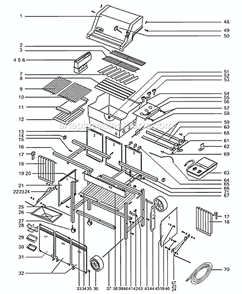 Page A Diagram and Parts List for  Weber Grill