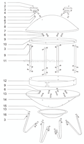 Page A Diagram and Parts List for 84-90 Weber