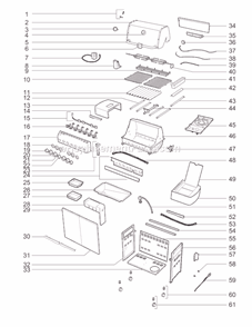 Page A Diagram and Parts List for 2009 Weber Grill