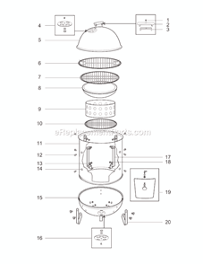 Page A Diagram and Parts List for  Weber Grill