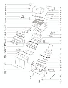 Page A Diagram and Parts List for 2008 Weber Grill