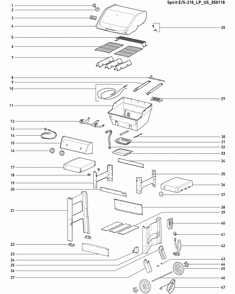 Part Location Diagram of 68560 Weber Hardware Bag A, Frame Assembly
