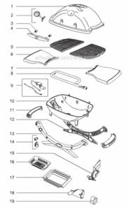 Part Location Diagram of 40358001 Weber Igniter Module Button