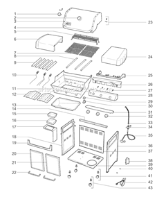 Part Location Diagram of 65085 Weber Heat Shield