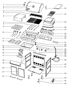 Page A Diagram and Parts List for  Weber Grill