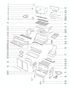 Page A Diagram and Parts List for 2010 Weber Grill