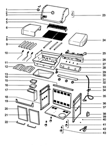 Grill Diagram and Parts List for  Weber Grill