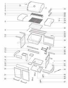 Page A Diagram and Parts List for 2009 Weber Grill