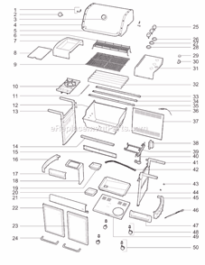 Page A Diagram and Parts List for 2009 Weber Grill