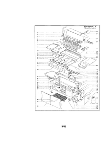 Gas Grill Diagram and Parts List for LP Weber Grill
